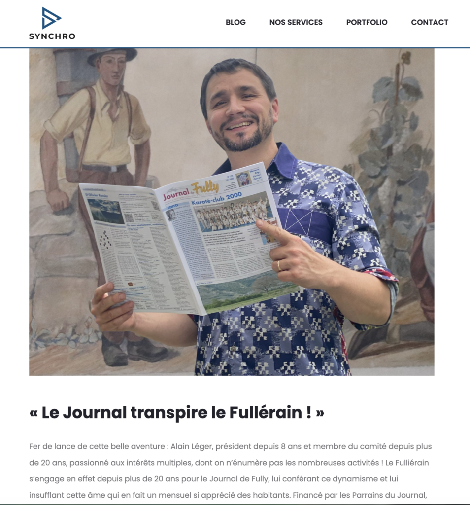 synchro.click - Journal de Fully : 30 ans de vie locale