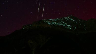 Aurores boréales de novembre 2025 à Fully en Valais.